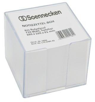 Soennecken Zettelbox 5806 105x105x91mm transparent +Inhalt