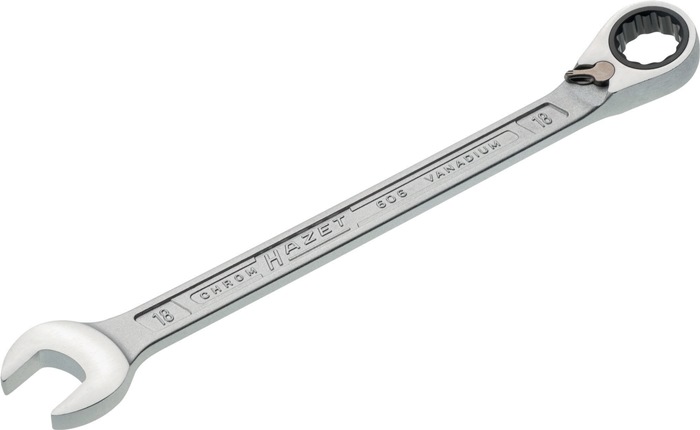Maulringratschenschlüssel 606 SW 18mm L.255mm umschaltbar,Rings.15Grad HAZET