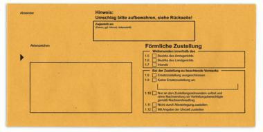 RNK Zustellungsumschlag 2045 11x22cm innen oF