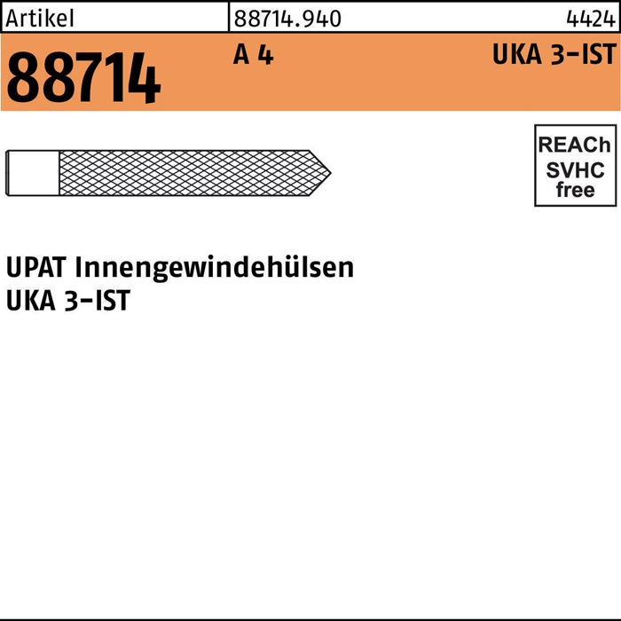 Innengewindehülse R 88714 UKA IST M16 A 4 5 Stück UPAT