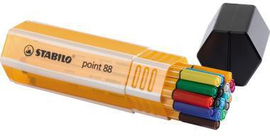 STABILO Fineliner point 88 Big Box 8820-1 0,4mm sortiert 20 St./Pack.