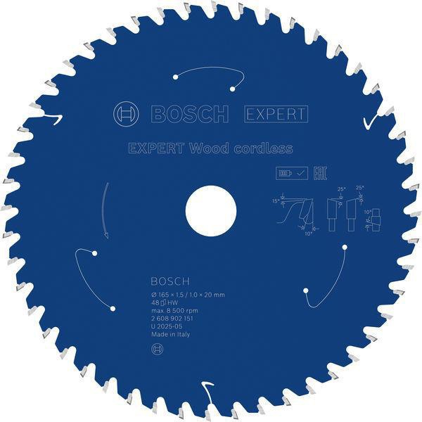 Kreissägeblatt Expert Wood AD 165mm Z.48 WZ Bohr.20mm Schnitt-B.1,5mm
