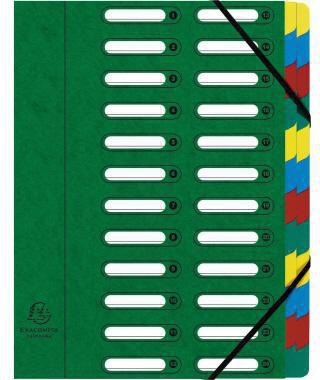 Exacompta Ordnungsmappe Harmonika 55243E DIN A4 24Fächer grün