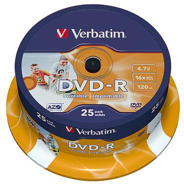 Verbatim DVD-R 43538 16x 4,7GB 120Min. Spindel 25 St./Pack.
