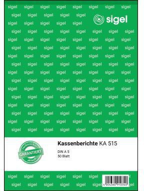 SIGEL Kassenbericht KA515 DIN A5 50Blatt