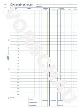 Avery Zweckform Kassenabrechnung 428 DIN A4 2x50Blatt