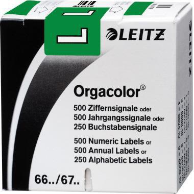 Leitz Buchstabensignal Orgacolor 66211000 L grün 250 St./Pack.