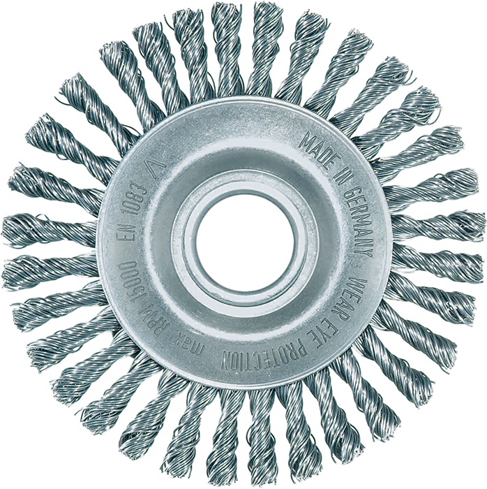 Rundbürste D.115mm Bohr.Drahtstärke 0,5mm STA 6mm 15000min-¹ LESSMANN