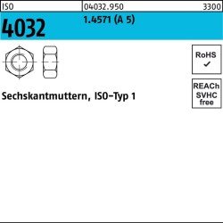 Sechskantmutter ISO 4032 M20 A 5 25 Stück
