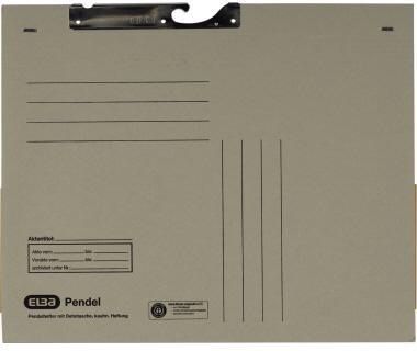 ELBA Pendelhefter 100570025 DIN A4 Dehntasche 320g Karton grau