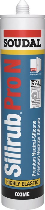Silikondichtstoff Silirub ProN weiß 300ml Kartusche SOUDAL