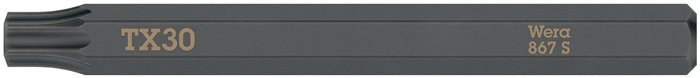 Bit 867 S TORX 30x70mm 1/4 Zoll TORX 30x70mm L.70mm WERA