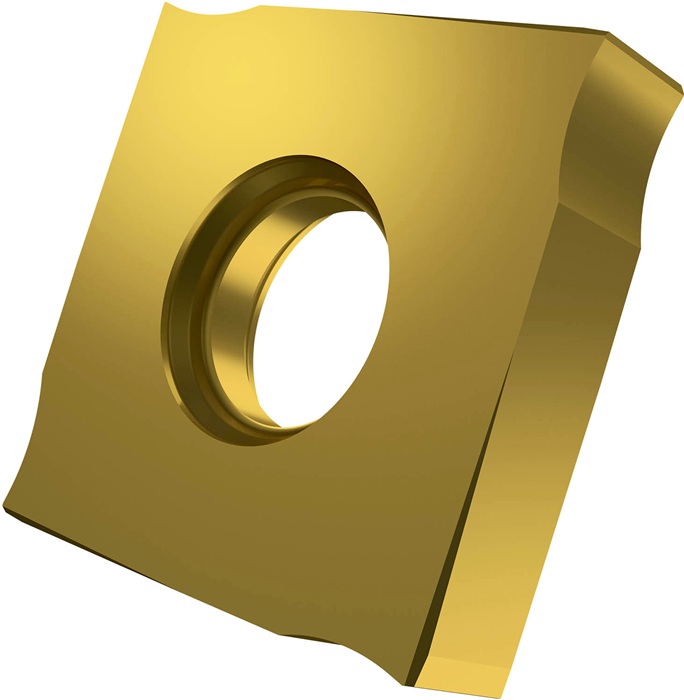 Wendeschneidplatte ISO SNHQ 1207AZTN:M8330 D. 5mm PVD beschichtet Farbe Gold