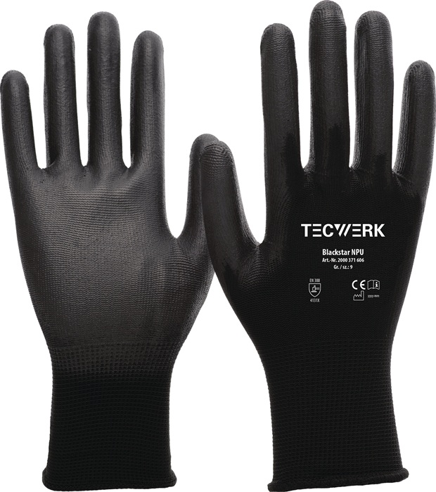 Handschuhe Blackstar NPU Gr.8 (L) schwarz EN 388 PSA II TECWERK