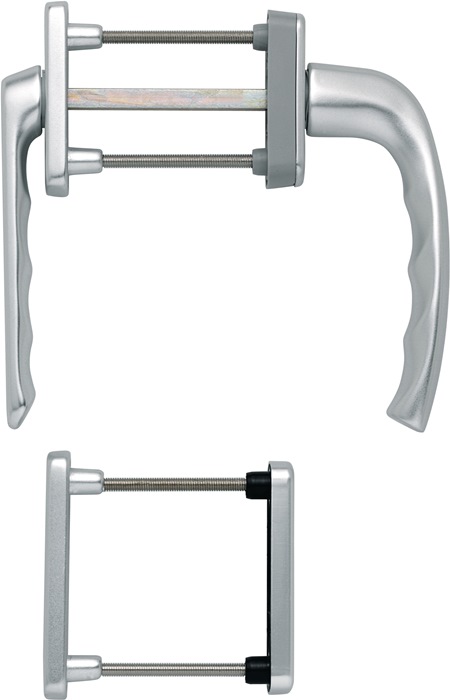 Balkongarnitur NY 099KH/961N/U10/… Alu.F1 63-73mm 4-KT.7mm HOPPE