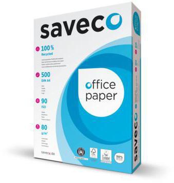 Saveco Kopierpapier Blue Label 100000009 A4 80g ISO 90 500Bl.
