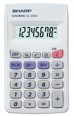Sharp Tischrechner EL-233S 8Zeichen Batterie ws
