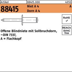 Blindniete R 88415 FLAKO 5x 8 Niet A 4/Dorn A 4 500 Stück