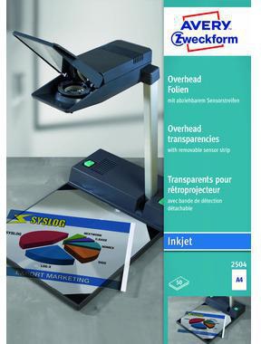 Avery Zweckform Inkjetfolie 2504 Sensor kurz glasklar 50 St./Pack.