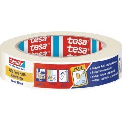Malerkreppband 4306 Profi PLUS leicht gekreppt hellbeige L.50m B.25mm Rl.TESA