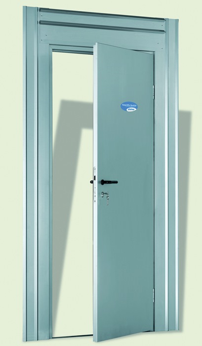 Baustellenschutztür OV B.860-1180mm H.1980-2192mm DIN re.Stahlbl.verz.STEINAU