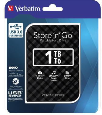 Verbatim Festplatte Store n Go 53194 USB 3.0 1TB schwarz