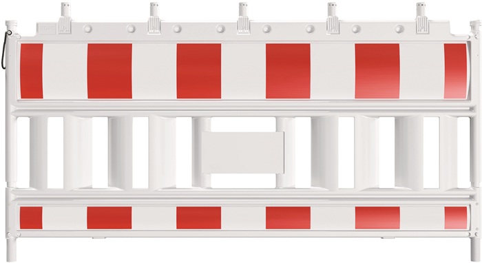 Absperrschrankengitter retroreflektierend Folie Typ RA2/B HDPE