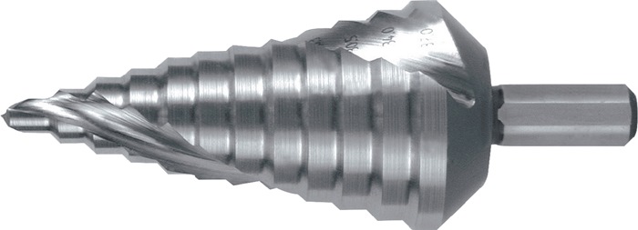 Stufenbohrer Bohrber.6-37mm HSS Spiralnut Z.2 Stufen 12 RUKO