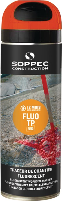 Baustellenmarkierspray FLUO TP neonorange 500ml Spraydose SOPPEC