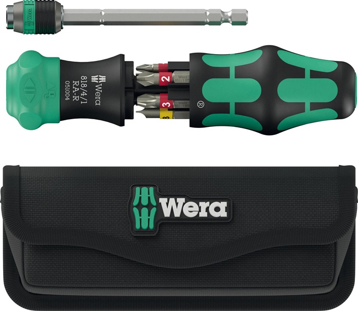 Magazinbithalter Kraftform Kompakt 25 RA-R 6-tlg.m.Tasche WERA