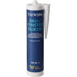 Bau-/Fenstersilikon weiß 310ml Kartusche TECWERK