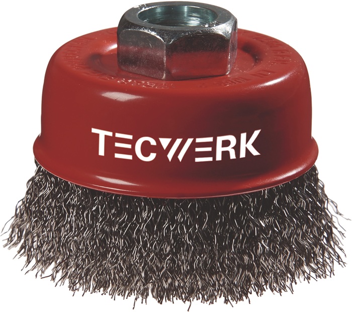 Topfbürste D.80mm Drahtstärke 0,3mm STA 8500min-¹ TECWERK