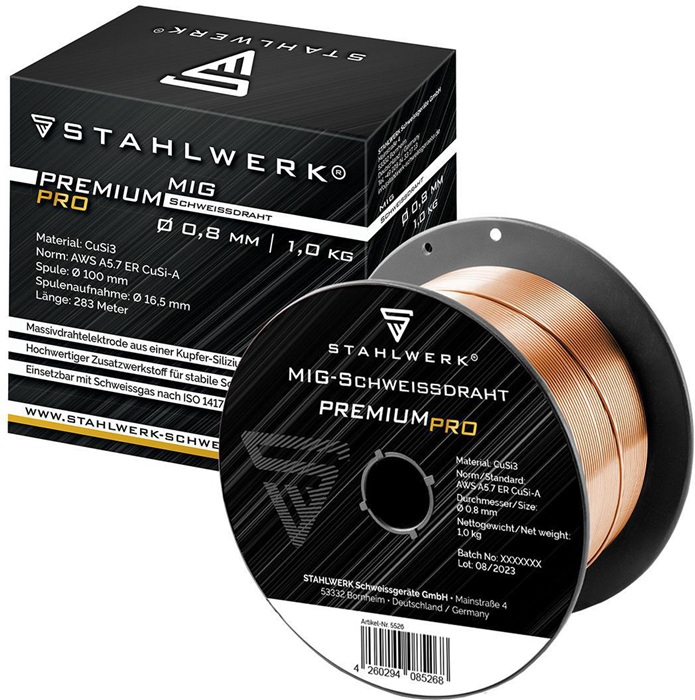 Schweißdraht CuSi 0,8mm 1kg STAHLWERK