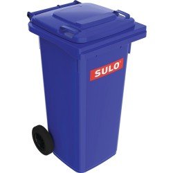 Müllgroßbehälter 120l HDPE blau fahrbar,n.EN 840 SULO