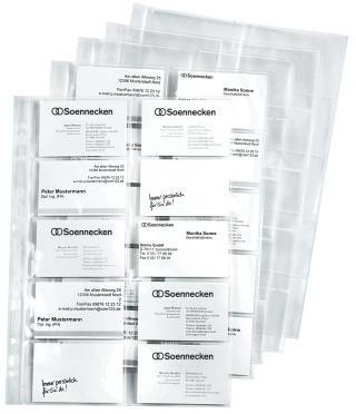 Soennecken Visitenkarten- Prospekthülle 1611 10 St./Pack.