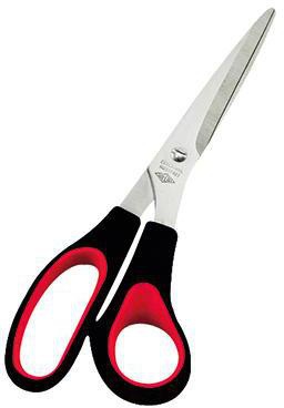 WEDO Schere 9768 21,0cm Edelstahl Softgriff schwarz/rot