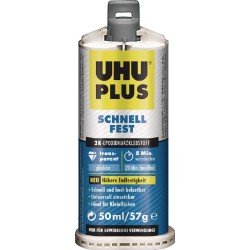 2K-Epoxidharzklebstoff PLUS SCHNELLFEST 57g farblos Doppelkart.UHU