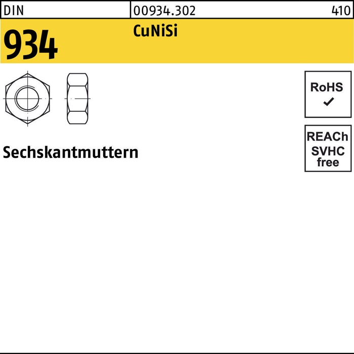 Sechskantmutter DIN 934 M16 CuNiSi 100 Stück