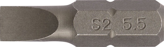 Bit f.Schlitzschrauben 4,5mm L.25mm 1/4 Zoll C6,3 Schneidenstärke 0,6mm TECWERK