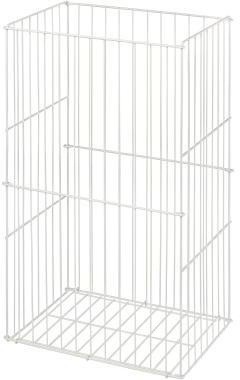 Satino Abfallsammler 330110 Draht groß 60 Liter weiß