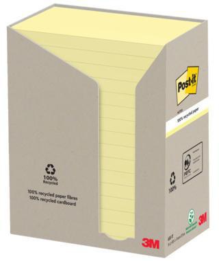 Post-it Haftnotiz Recycling Notes 655-1T 127x76mm ge 16St