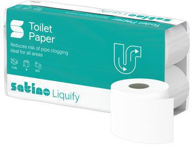 Satino Toilettenpapier Liquify 070560 3lg. 250Blatt ws 8 St./Pack.