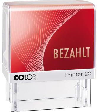 COLOP Textstempel Printer 20 BEZAHLT 100669 38mm Kunststoff rt