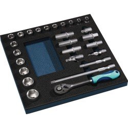 Werkzeugmodul 27-tlg.2/3-Modul Steckschlü.TECWERK