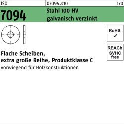 Unterlegscheibe ISO 7094 20 Stahl 100 HV galv.verz. 50 Stück