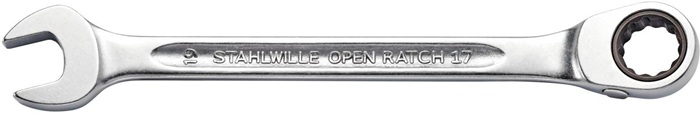 Maulringratschenschlüssel OPEN-RATCH 17 SW 9mm L.150mm umschaltbar,Rings.15Grad