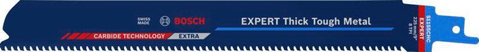 Säbelsägeblatt Expert Thick Tough Metal L.225mm B.25mm TPI 8 3mm 3 St./Karte