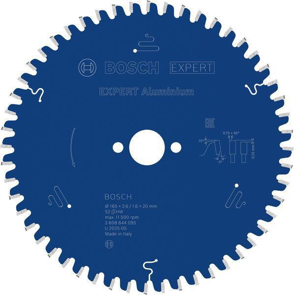 Kreissägeblatt EXPERT for Alu.AD 165mm Z.52 HLTCG Bohr.20mm Schnitt-B.2,6mm
