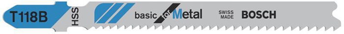 Stichsägeblatt T 118 B Gesamt-L.92mm Zahnt.1,9-2,3mm HSS 100 St./Karte BOSCH