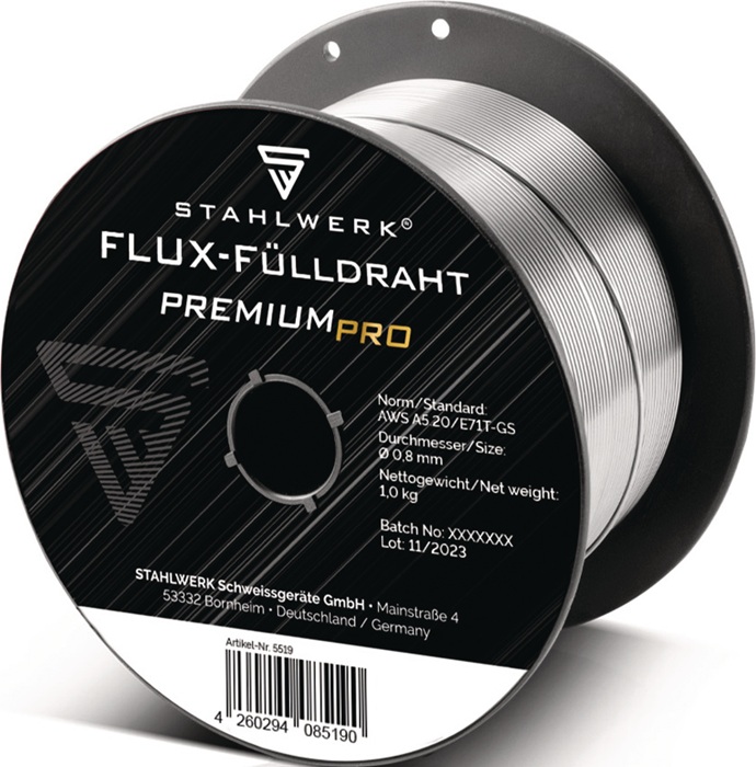Fülldraht FLUX E71T-GS D.0,8mm S100/D100 STAHLWERK